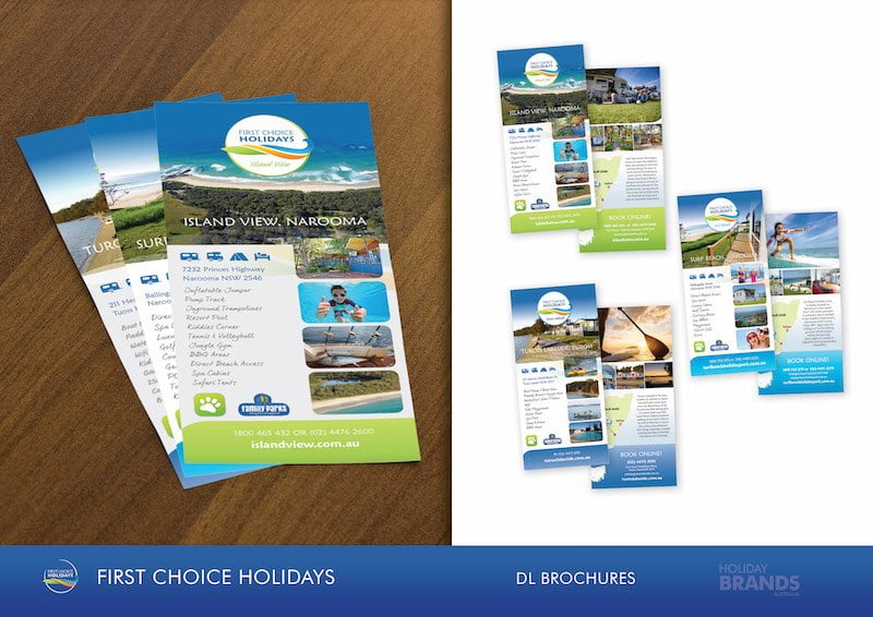 FCH Holiday Park Style Guide Brochures Postcards Rack Design Printing